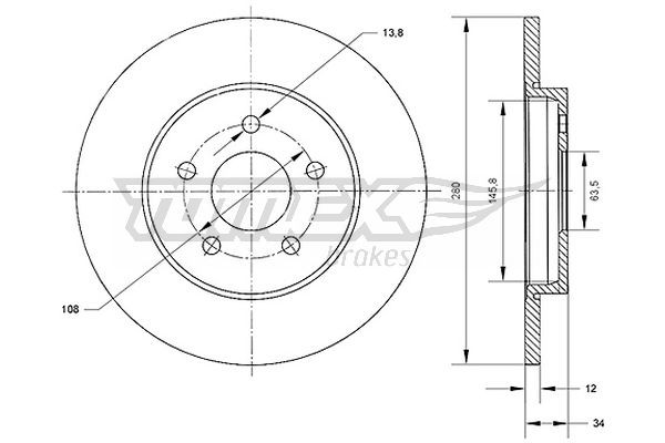 TOMEX Brakes Bremsscheibe